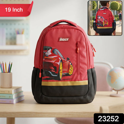 19-inch School Bag with Car Design for Kids-Bags, Wallets and Luggage-AniGuess-AniGuess