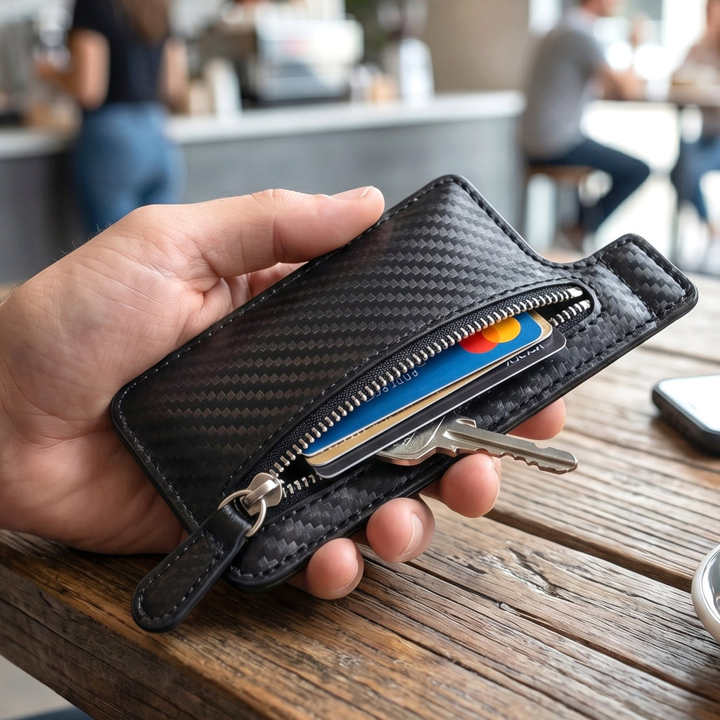 Adhesive Card Phone Holder with Zipper – Versatile Wallet Case (1 Pc / Mix Color)-Bags, Wallets and Luggage-AniGuess-AniGuess